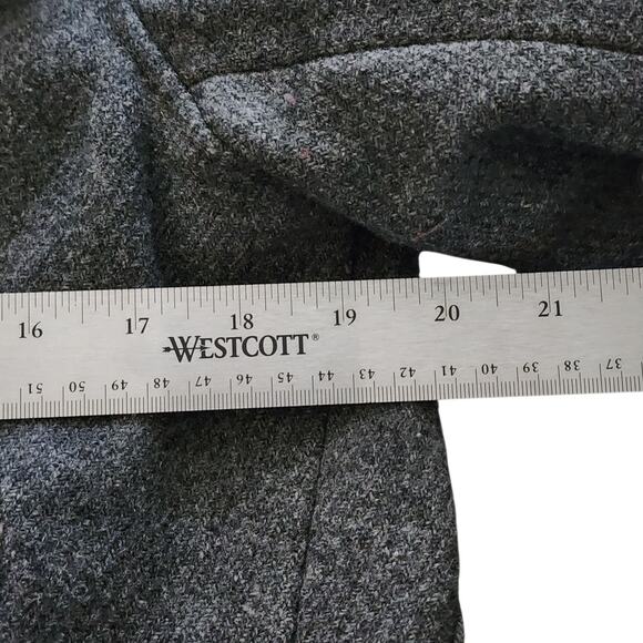 Eddie Bauer Women's M Gray Wool Blend Peacoat Jacket Classic Double Breasted - Picture 12 of 14